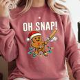 Oh Snap Gingerbreadman Christmas Baseball Humor Comfort Colors Sweatshirt Orchid Oh Snap Gingerbreadman Christmas Baseball Humor Comfort Colors Sweatshirt Orchid
