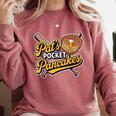 Pat's Pocket Pancakes Baseball Glove Stack Syrup Comfort Colors Sweatshirt Orchid Pat's Pocket Pancakes Baseball Glove Stack Syrup Comfort Colors Sweatshirt Orchid