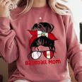Peru Baseball Mom Messy Bun Comfort Colors Sweatshirt Orchid