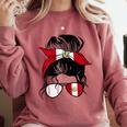 Peruvian Baseball Mom Peru Flag Baseball Girl Comfort Colors Sweatshirt Orchid