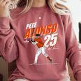 Pete Alonso Baltimore Baseball Players MLBPAL201M Comfort Colors Sweatshirt Orchid Pete Alonso Baltimore Baseball Players MLBPAL201M Comfort Colors Sweatshirt Orchid