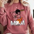 Proud Baseball MOM Sports & Softball Nostalgia Comfort Colors Sweatshirt Orchid Proud Baseball MOM Sports & Softball Nostalgia Comfort Colors Sweatshirt Orchid