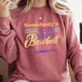 Proud Mama Somebody's Loud Mouth Baseball Mom Ball Comfort Colors Sweatshirt Orchid
