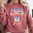 Proud Mom Baseball Player Number 81 Ice Cream Drip Comfort Colors Sweatshirt Orchid