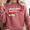 Proudest Baseball Mom Ever Comfort Colors Sweatshirt Orchid