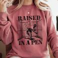 Raised In a Pen Baseball Pitcher Saying Bullpen Comfort Colors Sweatshirt Orchid Raised In a Pen Baseball Pitcher Saying Bullpen Comfort Colors Sweatshirt Orchid