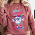 Respect The Drip Baseball Bat Sunglasses Mascot Comfort Colors Sweatshirt Orchid Respect The Drip Baseball Bat Sunglasses Mascot Comfort Colors Sweatshirt Orchid