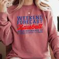 Retro Baseball Mom Mother's Day Weekend Forecast Baseball Comfort Colors Sweatshirt Orchid Retro Baseball Mom Mother's Day Weekend Forecast Baseball Comfort Colors Sweatshirt Orchid