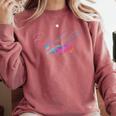 Retro Cute Mother's Day Teeball T-Ball Baseball Mom Comfort Colors Sweatshirt Orchid