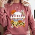 Retro Groovy Baseball Mom Family Matching Women Comfort Colors Sweatshirt Orchid Retro Groovy Baseball Mom Family Matching Women Comfort Colors Sweatshirt Orchid