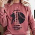 Retro Moms Against Baseball Pants Baseball Mom Comfort Colors Sweatshirt Orchid