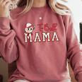 Retro Tball Mama Art Baseball Mom Softball Comfort Colors Sweatshirt Orchid