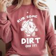Rub Some Dirt On It Cute Girls Retro Baseball Mom Softball Comfort Colors Sweatshirt Orchid