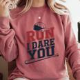 Run I Dare You Baseball Catcher Player Fan Comfort Colors Sweatshirt Orchid Run I Dare You Baseball Catcher Player Fan Comfort Colors Sweatshirt Orchid