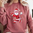 Santa Baseball Christmas Pajamas Xmas Men Kids Boys Comfort Colors Sweatshirt Orchid