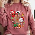 Santa Baseball Football Soccer Pajamas Ho Ho Christmas Xmas Comfort Colors Sweatshirt Orchid Santa Baseball Football Soccer Pajamas Ho Ho Christmas Xmas Comfort Colors Sweatshirt Orchid