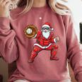 Santa Playing Baseball Baseball Lover Baseballer Xmas Comfort Colors Sweatshirt Orchid