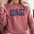 Schlitt Happens NY Bronx I Heart Baseball Apparel Comfort Colors Sweatshirt Orchid