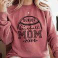 Senior Baseball Mom 2024 Comfort Colors Sweatshirt Orchid