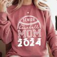 Senior Baseball MOM 2024 Graduation Caps Comfort Colors Sweatshirt Orchid