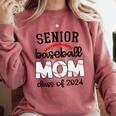 Senior Baseball Mom Class Of 2024 High School College Sports Comfort Colors Sweatshirt Orchid