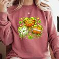 Shamrock Basketball Baseball Drip St Patrick's Day Boys Men Comfort Colors Sweatshirt Orchid Shamrock Basketball Baseball Drip St Patrick's Day Boys Men Comfort Colors Sweatshirt Orchid