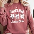 Sideline Social Club Baseball Mom Shirt Comfort Colors Sweatshirt Orchid