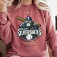Sioux City Silverbacks Retro Minor League Baseball Comfort Colors Sweatshirt Orchid