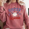 Sister Of Rookie 1st Birthday Baseball Boy Family Matching Comfort Colors Sweatshirt Orchid Sister Of Rookie 1st Birthday Baseball Boy Family Matching Comfort Colors Sweatshirt Orchid