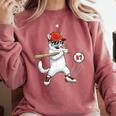 Six Seven 67 Baseball Cat Birthday Men Kids Boys Comfort Colors Sweatshirt Orchid