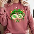 Six Seven 67 Meme Baseball Coquette Bow St Patrick's Day Comfort Colors Sweatshirt Orchid