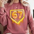 Six Seven 67 Meme Gen Alpha Slang Baseball 101 Comfort Colors Sweatshirt Orchid Six Seven 67 Meme Gen Alpha Slang Baseball 101 Comfort Colors Sweatshirt Orchid