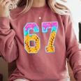 Six Seven Baseball Drip Comfort Colors Sweatshirt Orchid Six Seven Baseball Drip Comfort Colors Sweatshirt Orchid