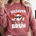 Six Seven Bruh Valentines Baseball Kids 67 Valentine Boys Comfort Colors Sweatshirt Orchid Six Seven Bruh Valentines Baseball Kids 67 Valentine Boys Comfort Colors Sweatshirt Orchid