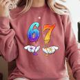 Six Seven Ice Cream Drip Cool Meme 67 Number Baseball Comfort Colors Sweatshirt Orchid Six Seven Ice Cream Drip Cool Meme 67 Number Baseball Comfort Colors Sweatshirt Orchid