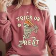 Skeleton Baseball Halloween Costume Men Boys Kids Tee Comfort Colors Sweatshirt Orchid