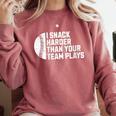 I Snack Harder Than Your Team Plays Baseball Men Women Comfort Colors Sweatshirt Orchid I Snack Harder Than Your Team Plays Baseball Men Women Comfort Colors Sweatshirt Orchid