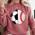 Soccer Baseball Player Soccer Baseball Mom Comfort Colors Sweatshirt Orchid