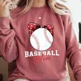 Softball Baseball Mom Floral Tee Mother's Day Premium Comfort Colors Sweatshirt Orchid