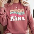 Somebody's Loudmouth Baseball Mama Baseball Mom Comfort Colors Sweatshirt Orchid Somebody's Loudmouth Baseball Mama Baseball Mom Comfort Colors Sweatshirt Orchid