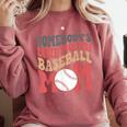 Somebody's Loudmouth Baseball Mom Baseball Comfort Colors Sweatshirt Orchid