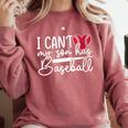 My Son Has Baseball Sports Player Baseball Mom Women Comfort Colors Sweatshirt Orchid