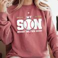 My Son Bought Me This Baseball Mom Comfort Colors Sweatshirt Orchid