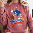 Sonic The Hedgehog Sonic Baseball Est 1991 Comfort Colors Sweatshirt Orchid Sonic The Hedgehog Sonic Baseball Est 1991 Comfort Colors Sweatshirt Orchid