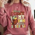 Sorry I Can't My Son Has Baseball Mother’s Day Baseball Mom Comfort Colors Sweatshirt Orchid Sorry I Can't My Son Has Baseball Mother’s Day Baseball Mom Comfort Colors Sweatshirt Orchid