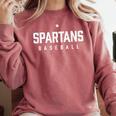 Spartans Baseball Inspired Comfort Colors Sweatshirt Orchid Spartans Baseball Inspired Comfort Colors Sweatshirt Orchid