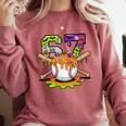 Spooky Halloween Baseball Ice Cream Dripping Six Seven 6 7 Comfort Colors Sweatshirt Orchid Spooky Halloween Baseball Ice Cream Dripping Six Seven 6 7 Comfort Colors Sweatshirt Orchid