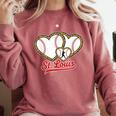 St Louis Leopard Heart Baseball Batter Boys Fan Comfort Colors Sweatshirt Orchid