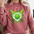 St Patrick Day Baseball Drip Ice Cream Boys Men Comfort Colors Sweatshirt Orchid St Patrick Day Baseball Drip Ice Cream Boys Men Comfort Colors Sweatshirt Orchid