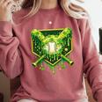 St Patrick's Day Baseball Boys Ice Cream Drip Youth Kids Comfort Colors Sweatshirt Orchid